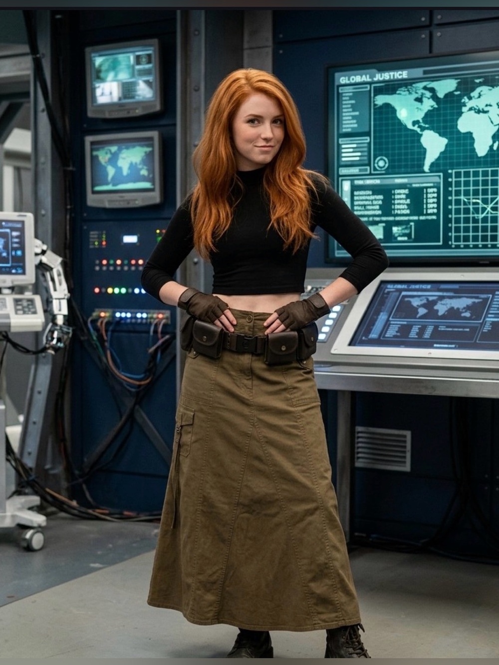 Denim 24/7 | Mission Ready Cargo Skirt | Size 16W | Vintage Kim Possible Core